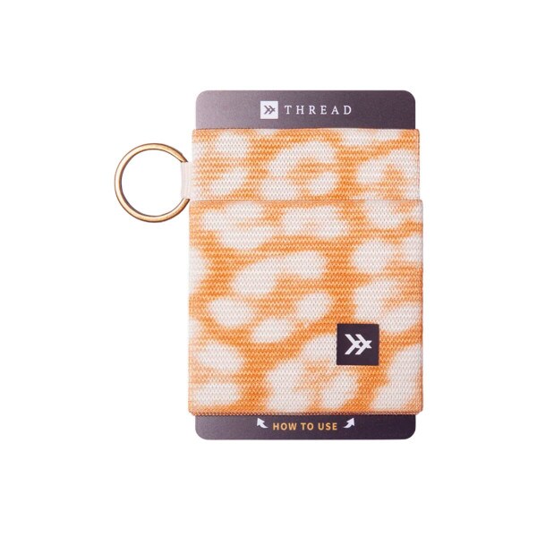 Orange Flower Wallet Elastic Thread